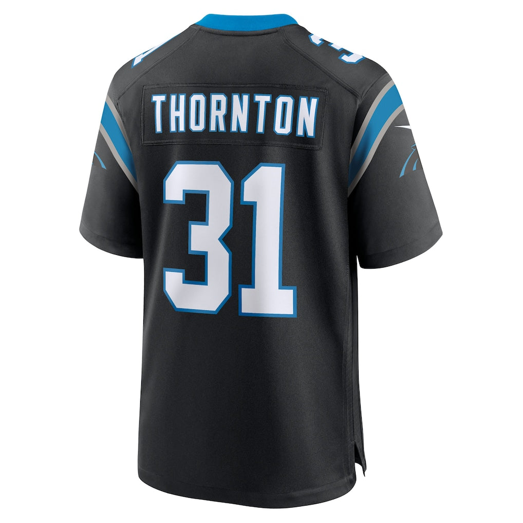 Qdoa C.Panthers #31 Corey Thornton Black Team Game Jersey
