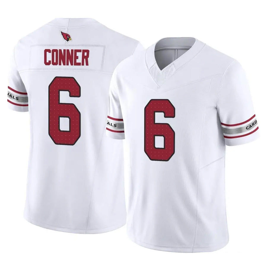 A.Cardinals #6 James Conner Player White Vapor F.U.S.E. Limited Home Game Qdoa Stitched Jerseys