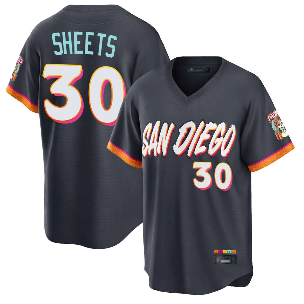 S.Diego Padres #30 Gavin Sheets Player Obsidian 2026 City Connect Home Limited T-shirt Qdoa Stitched Jerseys