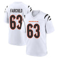 C.Bengals #63 Dylan Fairchild Player White Home Game Qdoa Stitched Jerseys