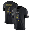 P.Steelers #4 DK Metcalf Player Black Impact Limited Home Game Qdoa Stitched Jerseys