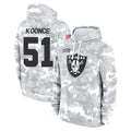 LV.Raiders #51 Malcolm Koonce Player Arctic Camo Salute to Service Hoodies Limited Game Qdoa Stitched Jerseys