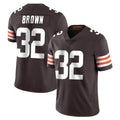 C.Browns #32 Jim Brown Player Brown Color Vapor Untouchable Limited Home Game Qdoa Stitched Jerseys