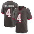 TB.Buccaneers #4 Chase McLaughlin Player Pewter Alternate Home Game Qdoa Stitched Jerseys