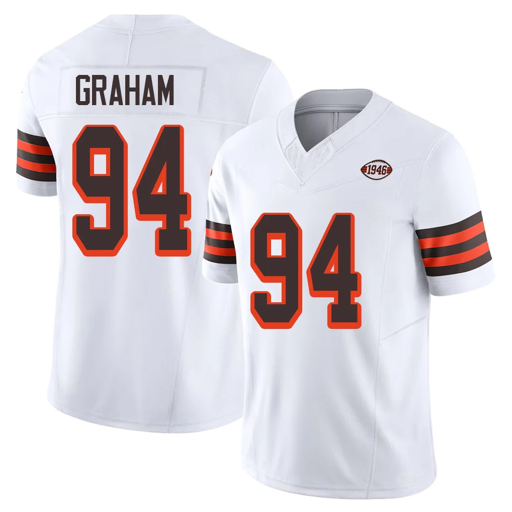 C.Browns #94 Mason Graham Player White Limited Vapor F.U.S.E. Alternate Game Qdoa Stitched Jerseys