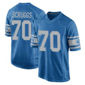 D.Lions #70 Juice Scruggs Player Blue Vapor Untouchable Throwback Game Qdoa Stitched Jerseys