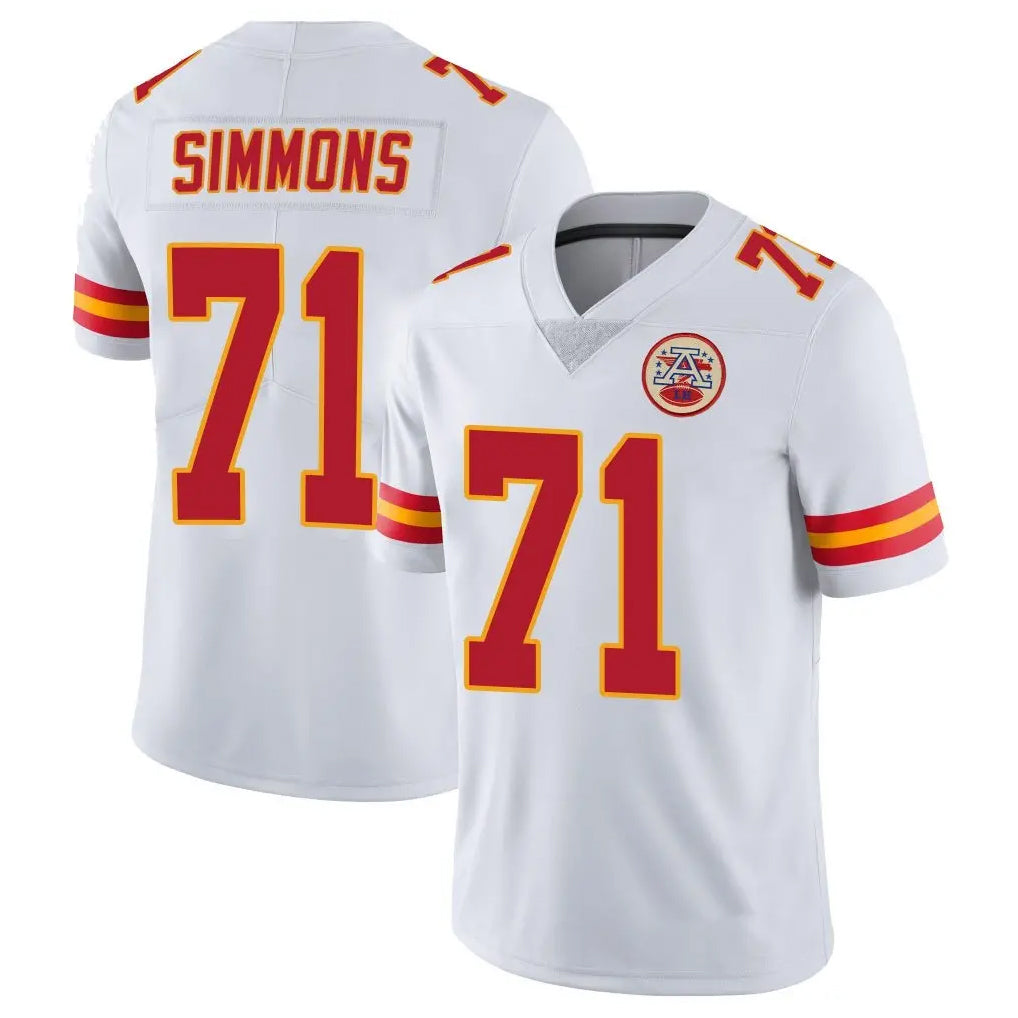 KC.Chiefs #71 Josh Simmons Player White Limited Vapor Untouchable Home Game Qdoa Stitched Jerseys