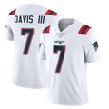 NE.Patriots #7 Carlton Davis III Player White Vapor Untouchable Home Game Qdoa Stitched Jerseys