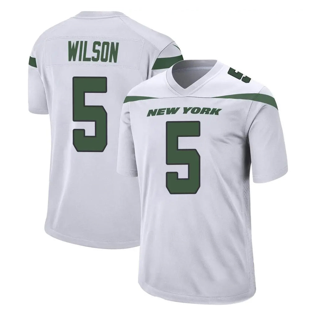 NY.Jets #5 Garrett Wilson Player White Spotlight Home Game Qdoa Stitched Jerseys