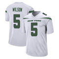 NY.Jets #5 Garrett Wilson Player White Spotlight Home Game Qdoa Stitched Jerseys