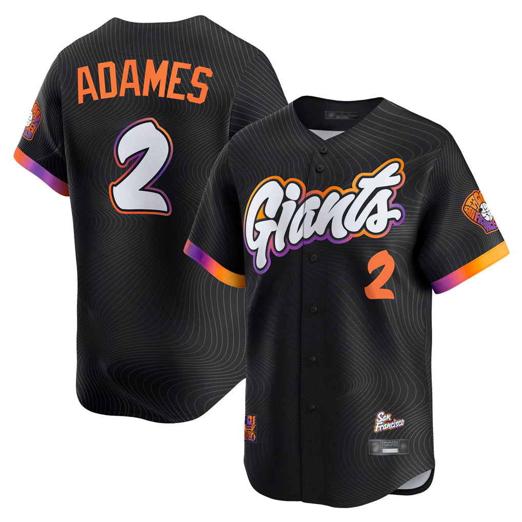 SF.Giants #2 Willy Adames Player Black 2025 City Connect Home Limited Qdoa Stitched Jerseys