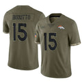 D.Broncos #15 Nik Bonitto Player Olive Salute To Service Limited Qdoa Stitched Jerseys
