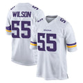 M.Vikings #55 Eric Wilson Player White Home Game Qdoa Stitched Jerseys