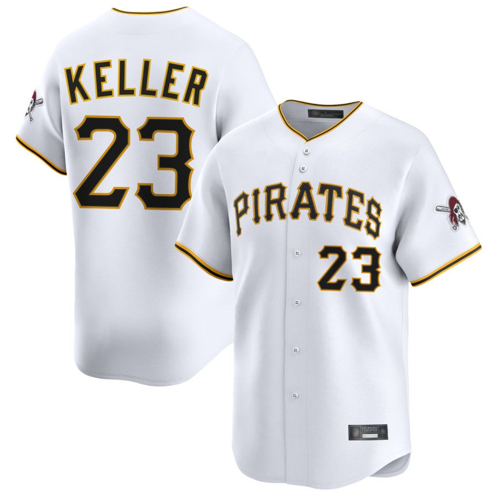 P.Pirates #23 Mitch Keller Player White Home Limited Qdoa Stitched Jerseys