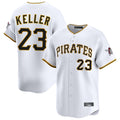 P.Pirates #23 Mitch Keller Player White Home Limited Qdoa Stitched Jerseys