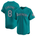 S.Mariners #8 Dominic Canzone Player Teal Home Limited Qdoa Stitched Jerseys