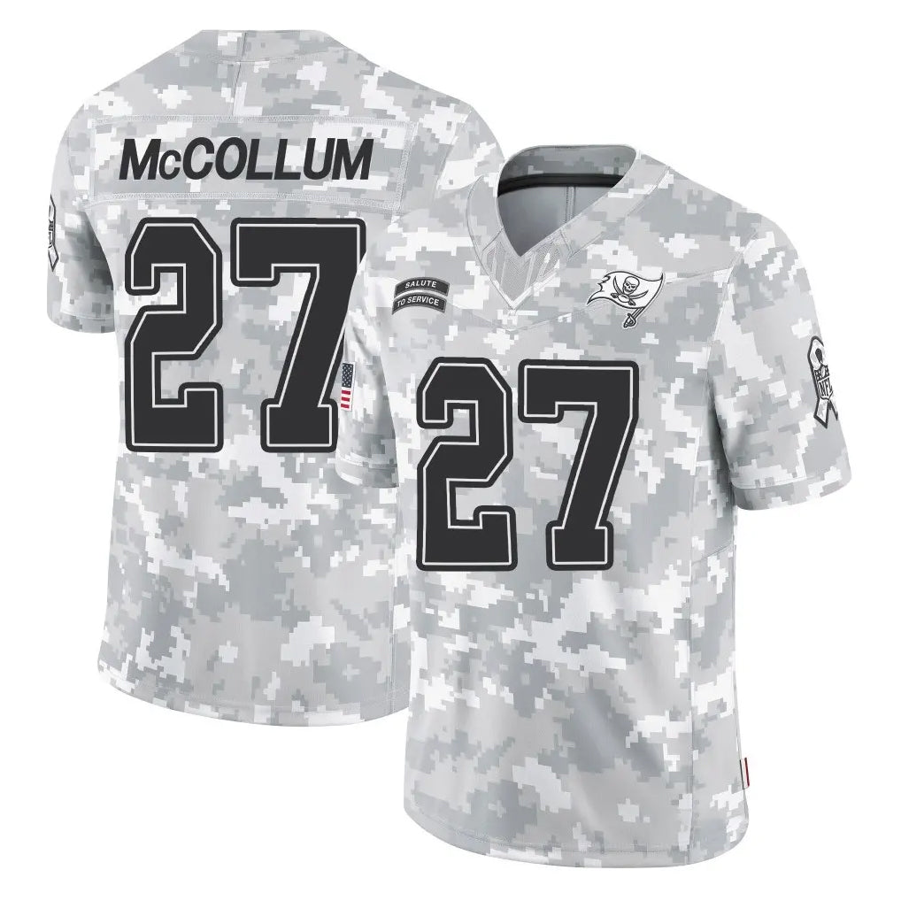 TB.Buccaneers #27 Zyon McCollum Player Arctic Camo Limited Salute To Service Home Game Qdoa Stitched Jerseys