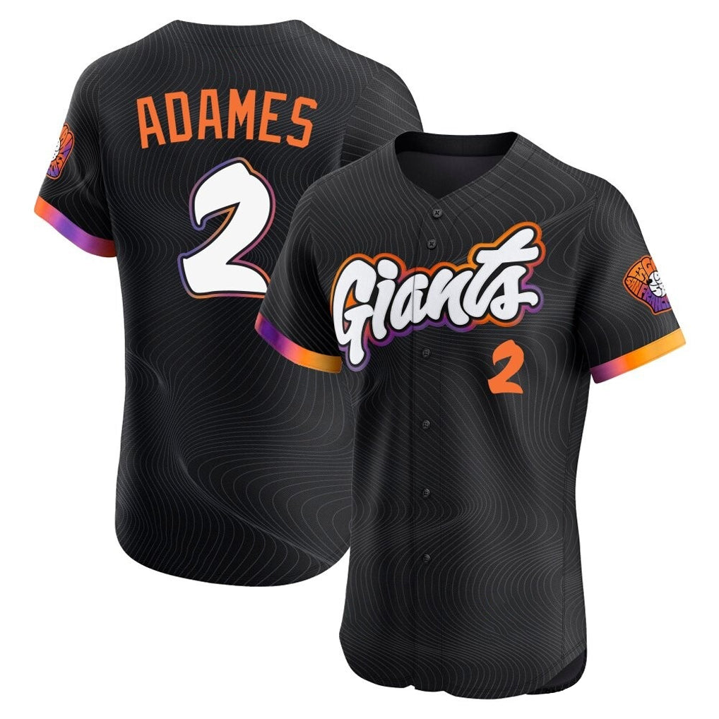 SF.Giants #2 Willy Adames Player Black 2025 City Connect Home Limited Elite Qdoa Stitched Jerseys