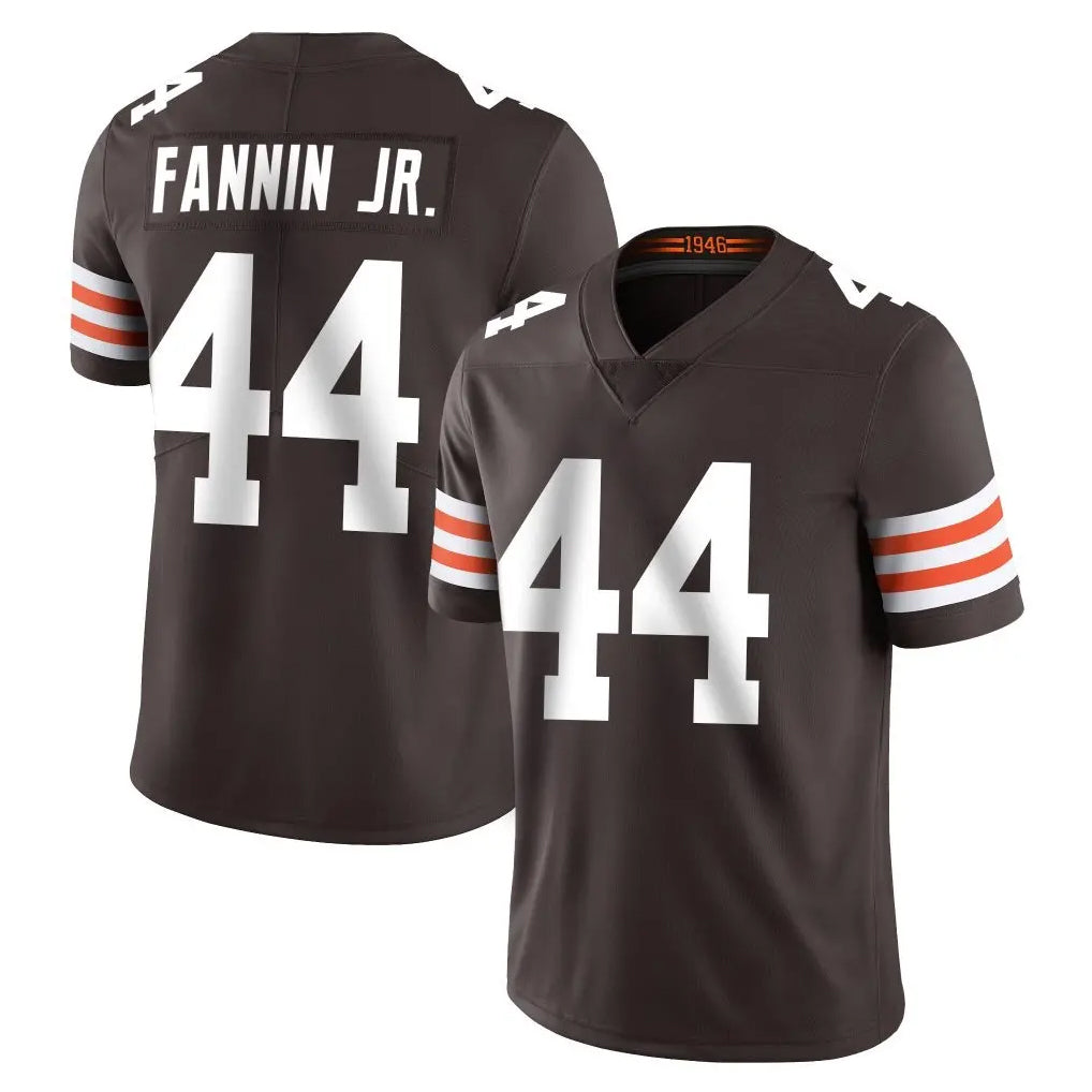C.Browns #44 Harold Fannin Jr. Player Brown Color Vapor Untouchable Limited Home Game Qdoa Stitched Jerseys