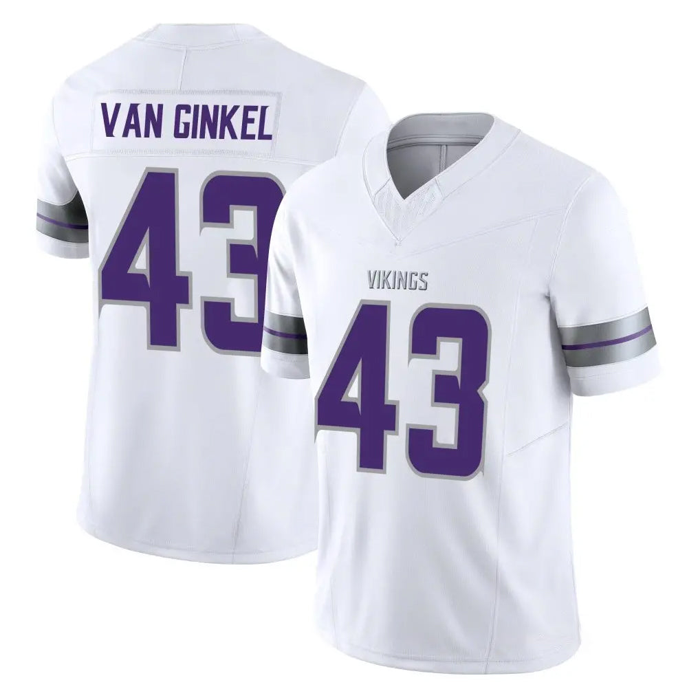 M.Vikings #43 Andrew Van Ginkel Player White Limited Alternate Vapor F.U.S.E. Home Game Qdoa Stitched Jerseys