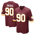 W.Commanders #90 Charles Omenihu Player Burgundy Team Color Home Game Qdoa Stitched Jerseys