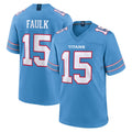 T.Titans #15 Keldric Faulk Player Light Blue 2026 Game Home Qdoa Stitched Jerseys