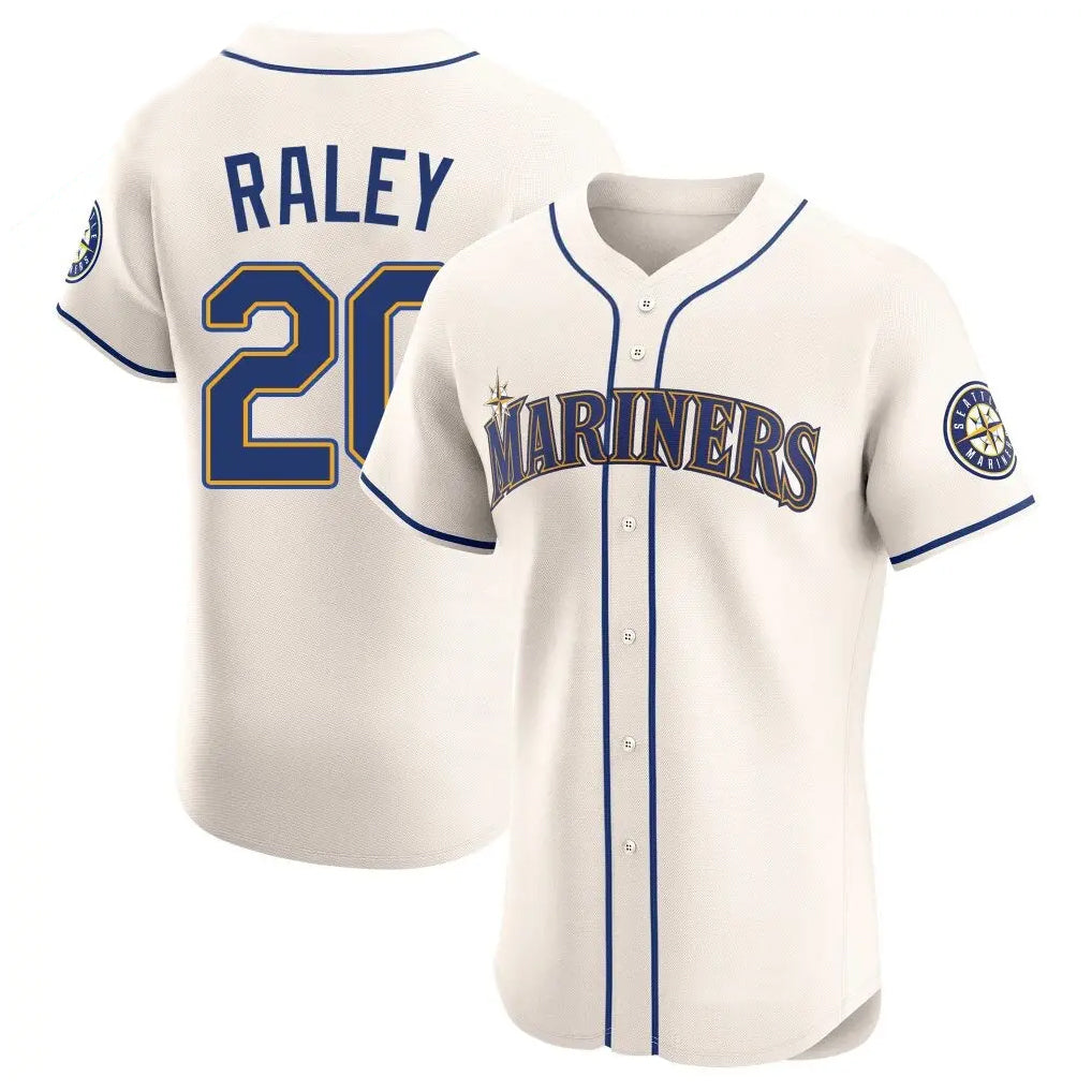 S.Mariners #20 Luke Raley Player Cream Home Limited Elite Qdoa Stitched Jerseys