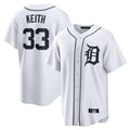 D.Tigers #33 Colt Keith Player White Home Game Qdoa Stitched Jerseys