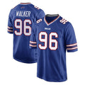 B.Bills #96 Deone Walker Player Royal Home Game Qdoa Stitched Jerseys