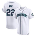 S.Mariners #22 Bryan Woo Player White Home Limited Elite Qdoa Stitched Jerseys