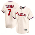 P.Phillies #7 Trea Turner Player Cream Home Limited Qdoa Stitched Jerseys