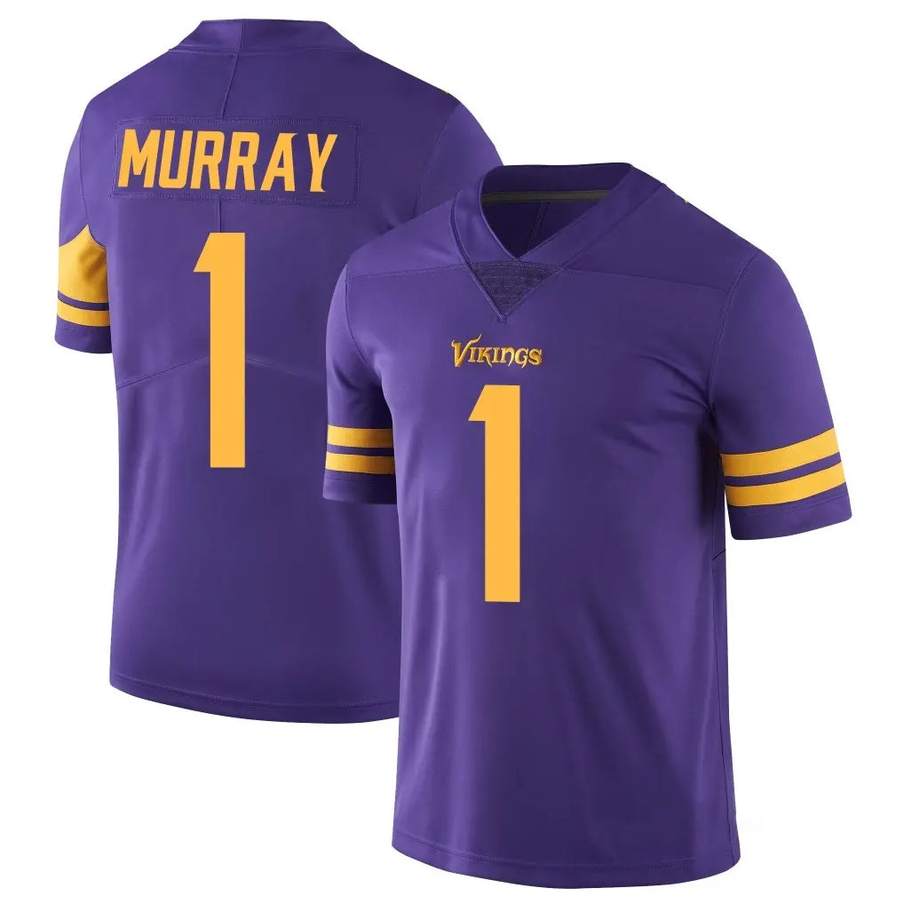 M.Vikings #1 Kyler Murray Player Purple Limited Color Rush Home Game Qdoa Stitched Jerseys