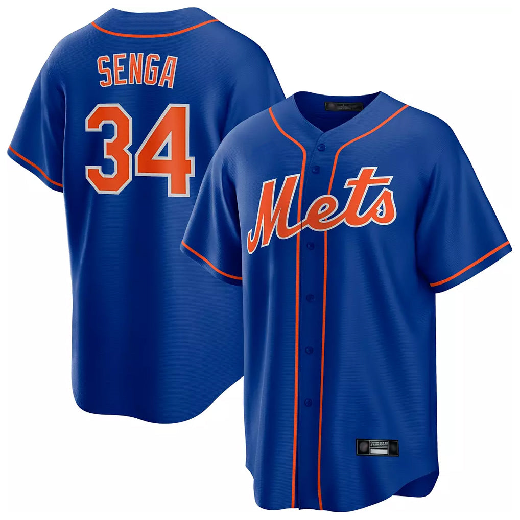NY.Mets #34 Kodai Senga Player Royal Home Game Qdoa Stitched Jerseys