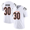 C.Bengals #30 Chase Brown Player White Vapor Untouchable Limited Home Game Qdoa Stitched Jerseys