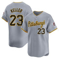 P.Pirates #23 Mitch Keller Player Gray Road Home Limited Qdoa Stitched Jerseys