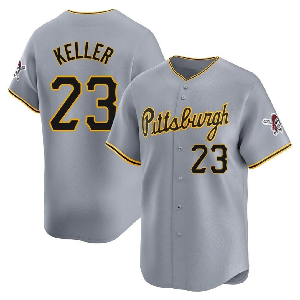 P.Pirates #23 Mitch Keller Player Gray Road Home Limited Qdoa Stitched Jerseys