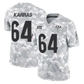 C.Bengals #64 Ted Karras Player Arctic Camo Salute to Service Limited Qdoa Stitched Jerseys