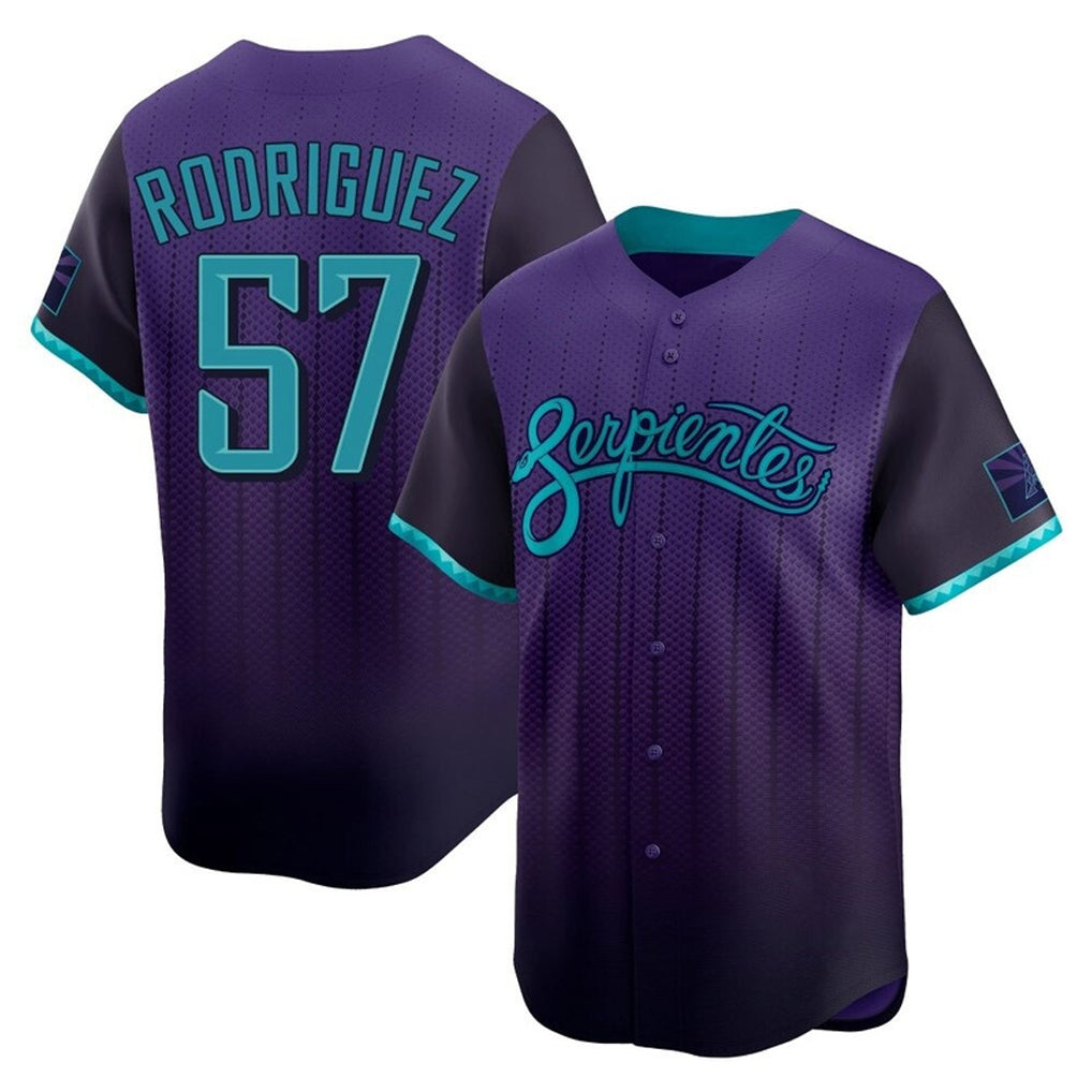A.Diamondbacks #57 Eduardo Rodriguez Player Purple City Connect Limited Home Game Qdoa Stitched Jerseys