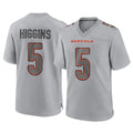C.Bengals #5 Tee Higgins Player Gray Atmosphere Fashion Game Qdoa Stitched Jerseys