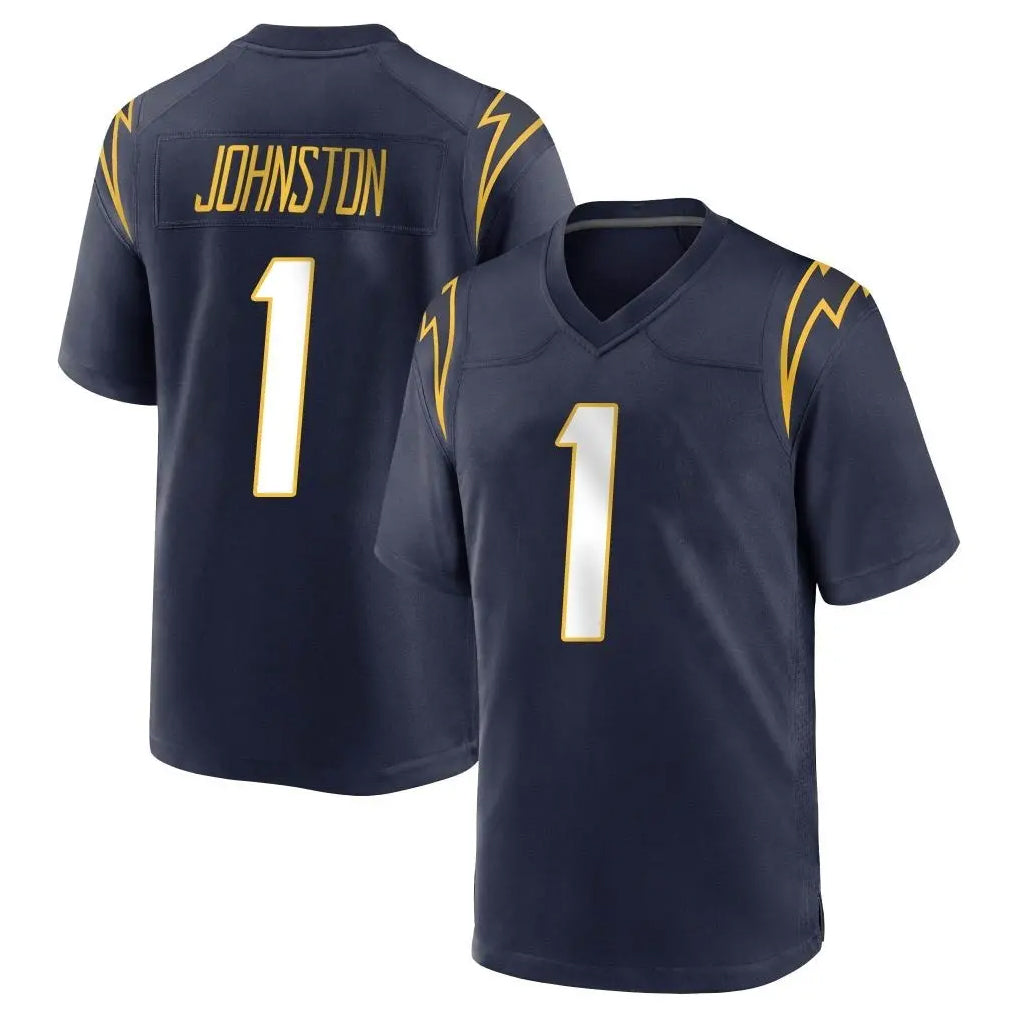 LA.Chargers #1 Quentin Johnston Player Navy Home Game Qdoa Stitched Jerseys