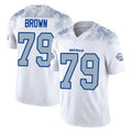 B.Bills #79 Spencer Brown Player White Rivalries Collection Limited Game Qdoa Stitched Jerseys