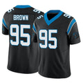C.Panthers #95 Derrick Brown Player Black Vapor F.U.S.E. Limited Home Game Qdoa Stitched Jerseys