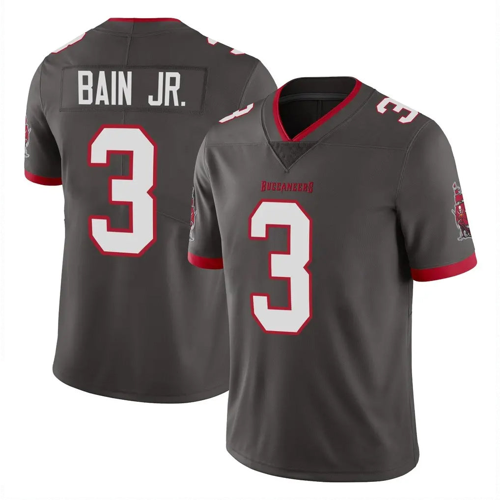 TB.Buccaneers #3 Rueben Bain Jr. Player Pewter Limited Alternate Vapor Home Game Qdoa Stitched Jerseys