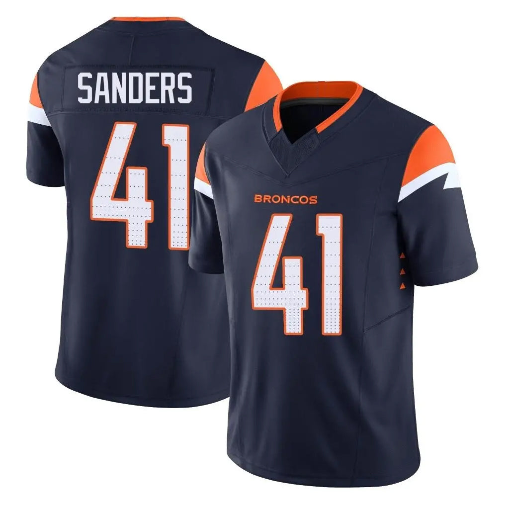 D.Broncos #41 Drew Sanders Player Navy Limited Vapor F.U.S.E. Home Game Qdoa Stitched Jerseys
