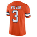 Qdoa D.Broncos #3 Russell Wilson Orange Vapor F.U.S.E. Limited Jersey