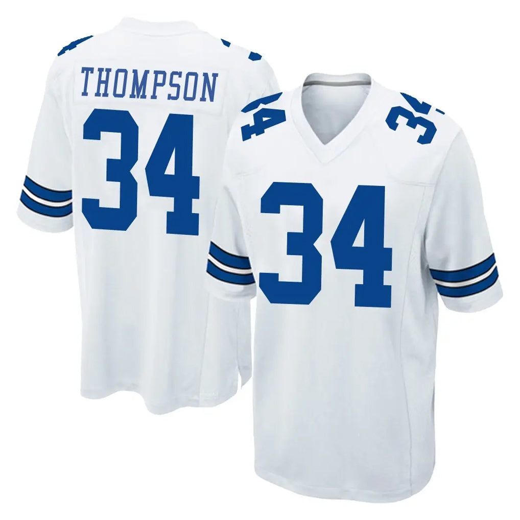 D.Cowboys #34 Jalen Thompson Player White Home Game Qdoa Stitched Jerseys