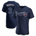 A.Braves #3 Dale Murphy Player Navy Alternate Limited Elite Home Game Qdoa Stitched Jerseys