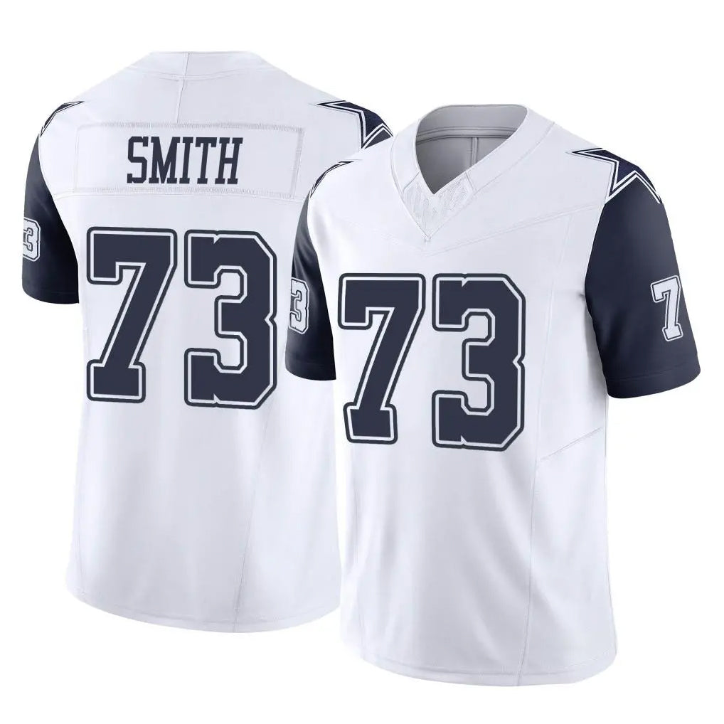 D.Cowboys #73 Tyler Smith Player White-Navy Limited Vapor F.U.S.E. Home Game Qdoa Stitched Jerseys
