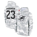 M.Dolphins #23 Zayne Anderson Player Arctic Camo Salute to Service Hoodies Limited Game Qdoa Stitched Jerseys