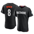B.Orioles #8 Cal Ripken Player Black City Connect Limited Elite Home Game Qdoa Stitched Jerseys